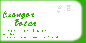 csongor botar business card