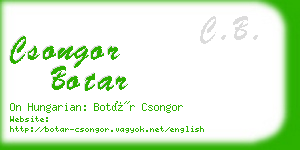 csongor botar business card